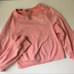 Gymshark Long Sleeve Crop Top Coral